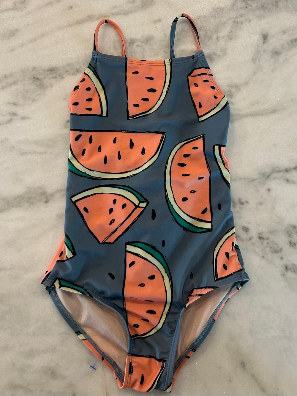 Tea Collection Watermelon One Piece Swimsuit Size 7